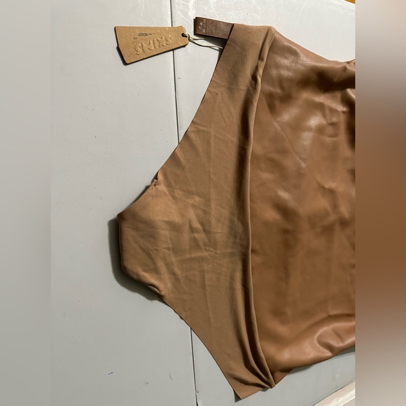 Skims Faux Leather Scoopneck Bodysuit- Sienna 3X NWT! - Picture 6 of 15